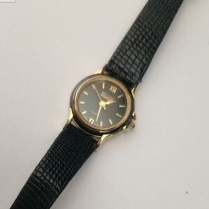 Brittania Black and Gold Ladies Watch